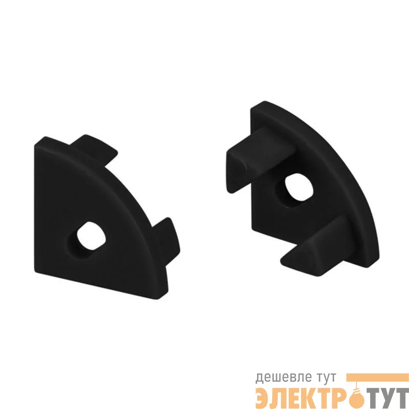 Заглушка SL-KANT-H11 BLACK c отверстием пластик (комплект) Arlight 044090
