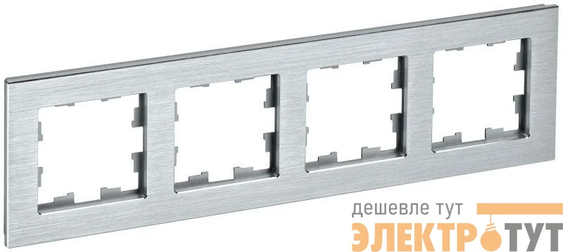 Рамка 4-м BRITE РУ-4-1-БрА металл алюм. IEK BR-M42-M-K47