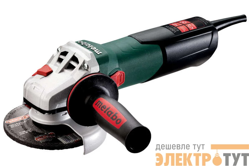 Машина угловая шлифовальная WEV 10-125 Quick 1000Вт 2.7Нм 2.8-10.5/мин Metabo 600388000