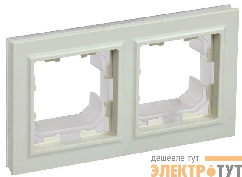 Рамка 2-м IP44 BRITE РУ-2-БрКр-44 беж. IEK BR-M22-44-K10