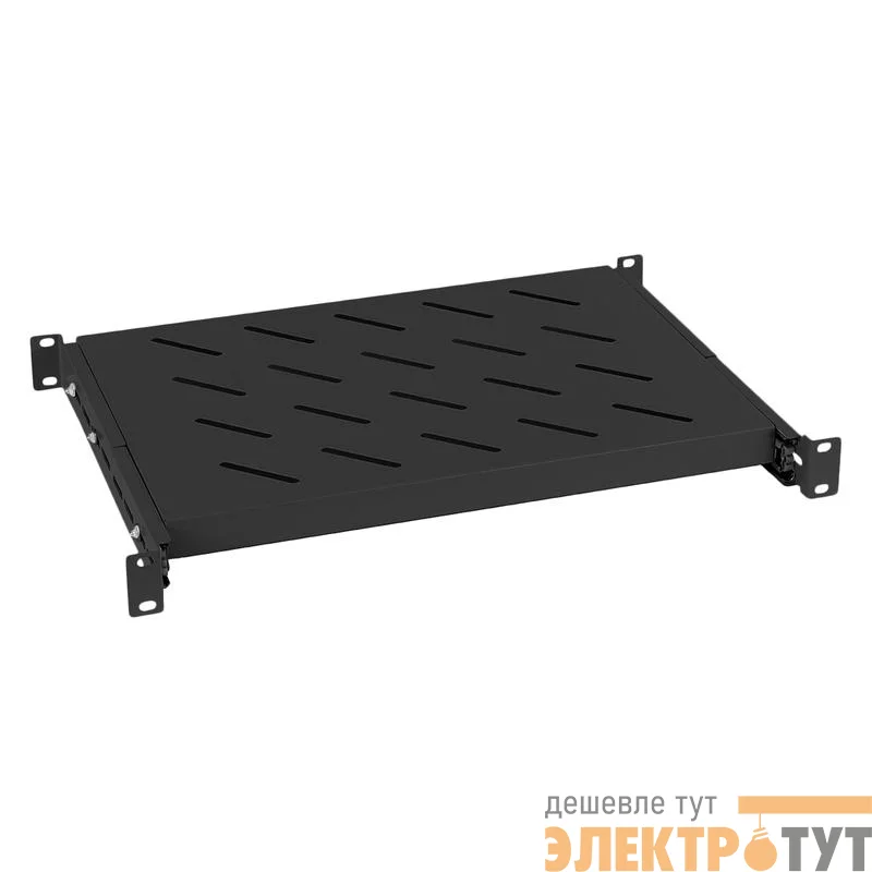 Полка 19дюйм выдвижная для шкафов и стоек JE05-600-BK глубиной 600мм черн. (RAL 9004) Cabeus 8630c