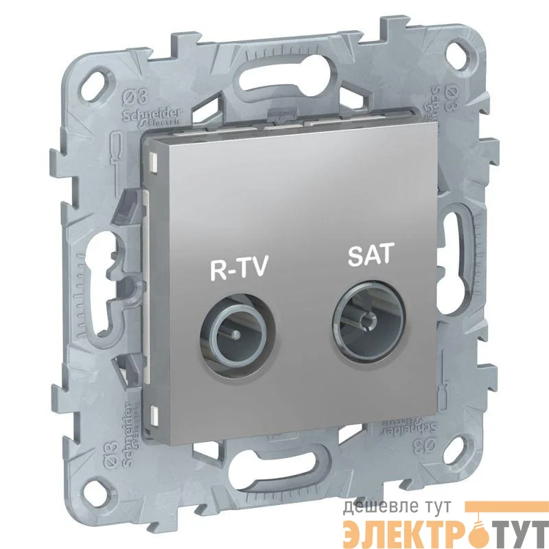 Механизм розетки R-TV/SAT UNICA NEW оконечная алюм. SchE NU545530