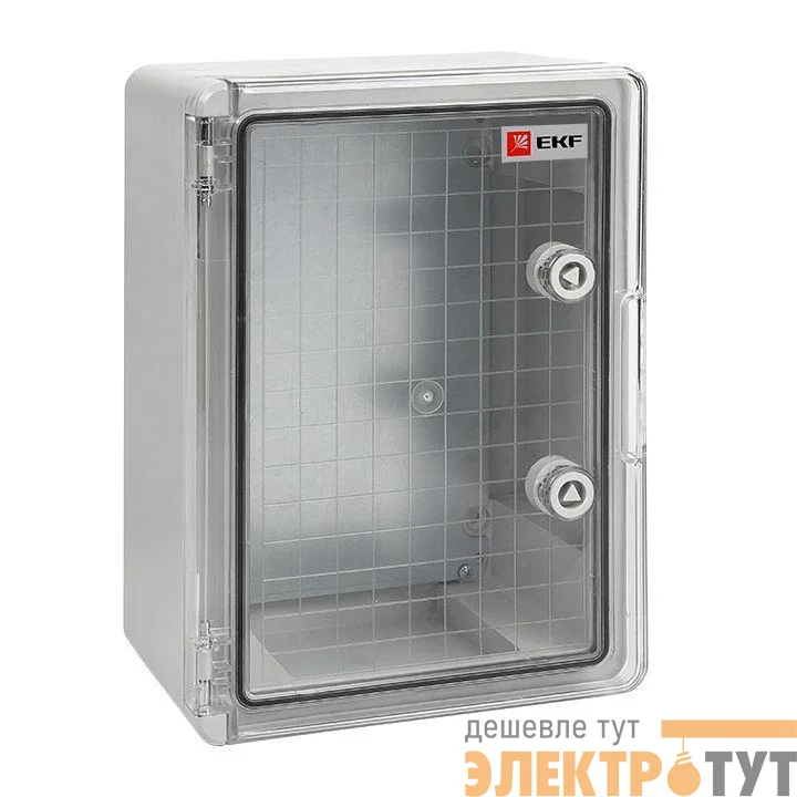 Бокс пластиковый с монтажной платой 500х400х180 IP65 прозр. дверь PROxima EKF PBT65MP006