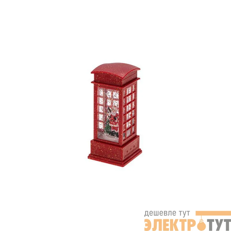 Светильник декоративный (фигура) "Телефонная будка" с эффектом снегопада и подсветкой Neon-Night 501-185