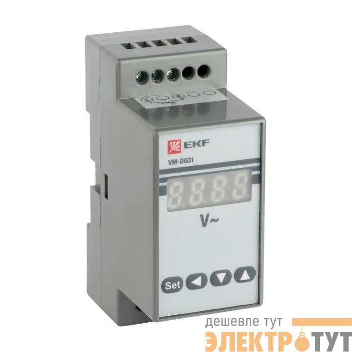 Вольтметр цифровой VD-G31 на DIN-рейку однофазный EKF vd-g31