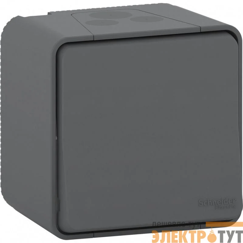 Переключатель ОП Mureva Styl IP55 антрацит SchE MUR35021