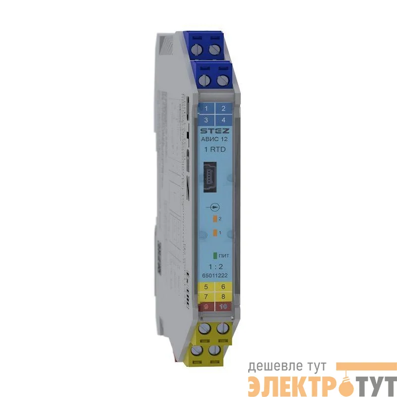 Барьер искрозащиты преобразователь термосопротивлений АВИС12-RTD-2I-C СТЭЗ 65011222