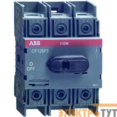 Рубильник 3п OT100 F3 100А (80А AC23) ABB 1SCA105004R1001