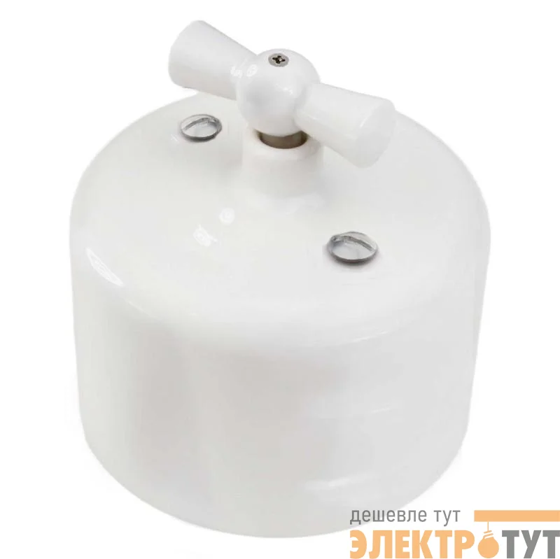 Выключатель проходной 1кл. R керамика бел. Bironi R1-211-01
