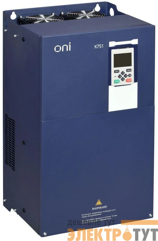 Преобразователь частоты K751 380В 3ф 90-110кВт 176-210А со встроен. тормозом ONI K751-33-90110TM