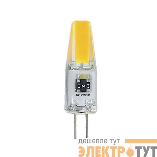 Лампа светодиодная PLED-G4 COB 3Вт капсульная 3000К тепл. бел. G4 240лм 220В JazzWay 2857446