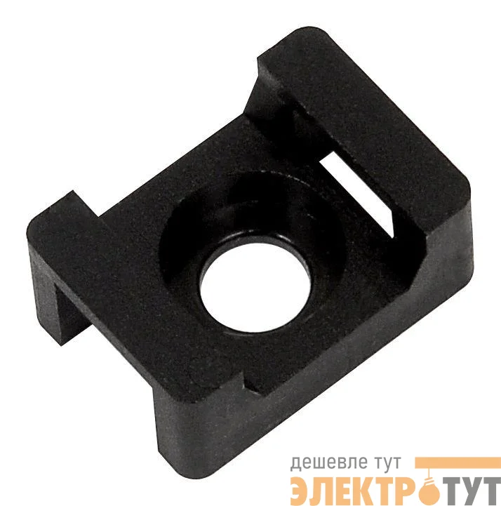 Площадка ПМ 22х16х5 под винт черн. (уп.100шт) IEK UHP33-22-16-5-100-K02