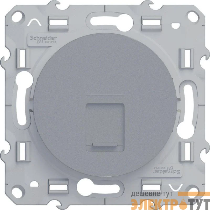 Механизм розетки комп. 1-м Odace RJ45 алюм. SchE S53R471