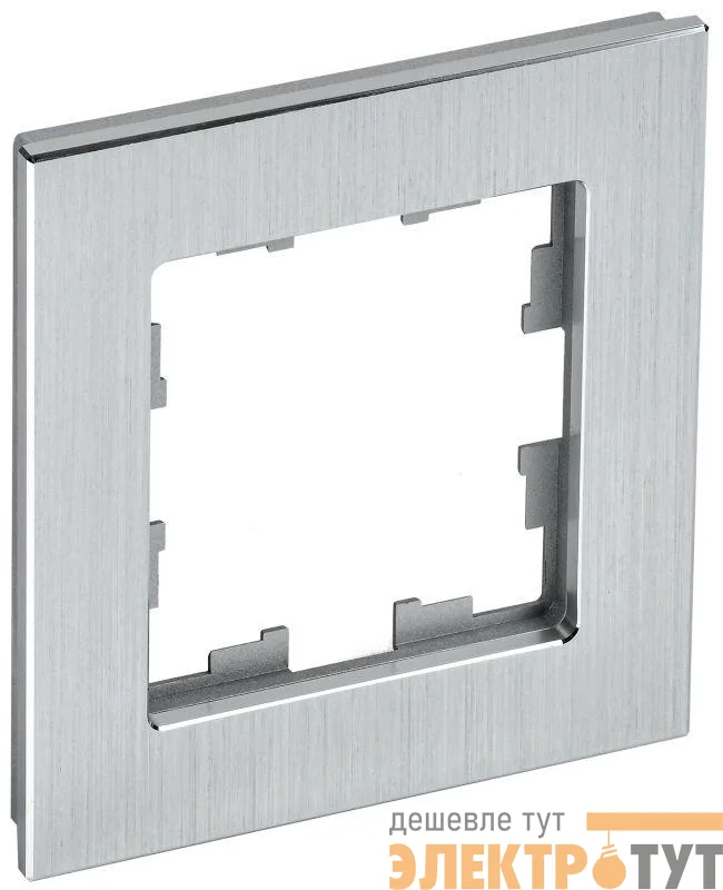 Рамка 1-м BRITE РУ-1-1-БрА металл алюм. IEK BR-M12-M-K47