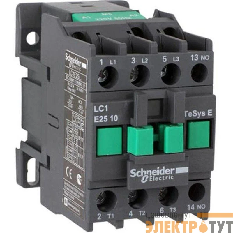 Контактор 3п 25А 1НО 24В AC TeSys E SchE LC1E2510B5