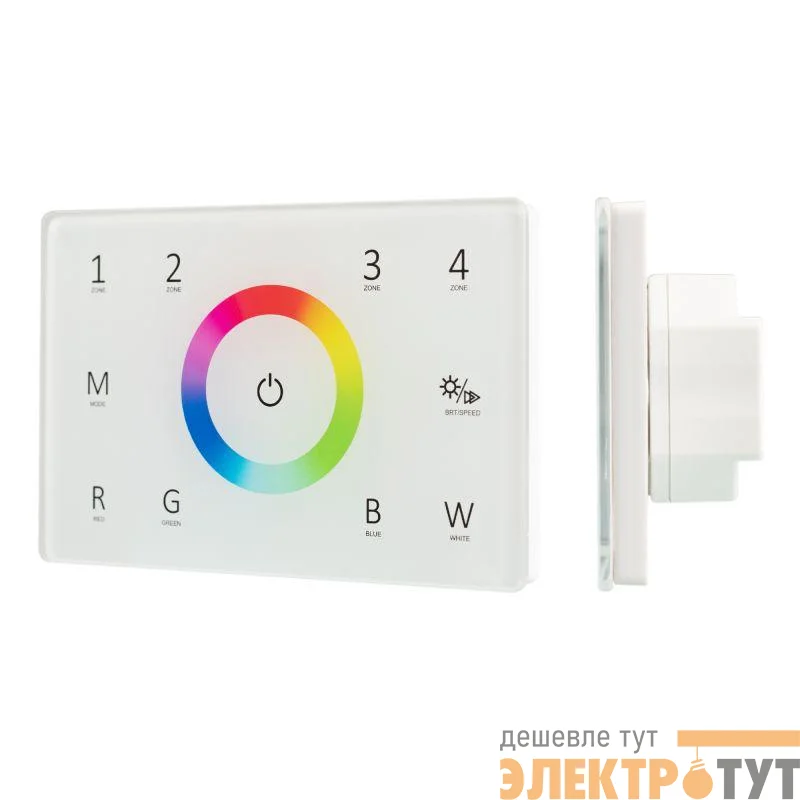 Панель Sens SMART-P85-RGBW White (230В 4 зоны 2.4G) (IP20 пластик) Arlight 028404