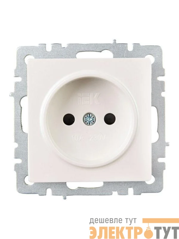 Розетка СП BRITE РСш10-2-БрЖ 10А без заземл. защ. шторки механизм жемчуж. IEK BR-R13-10-K36