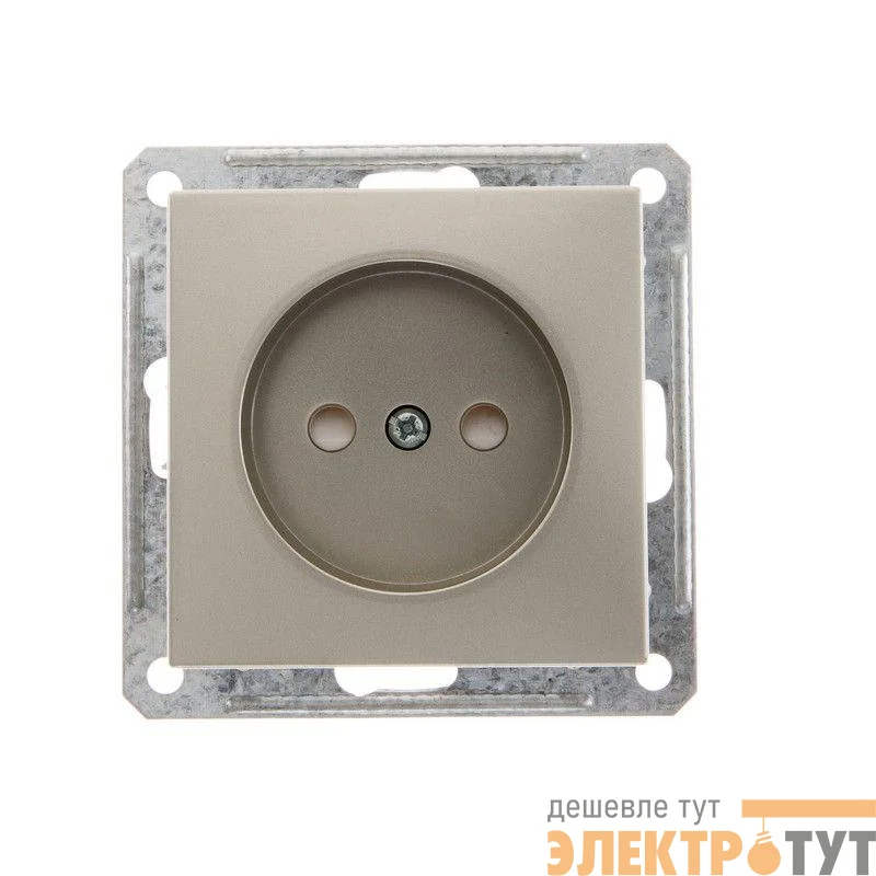 Механизм розетки 1-м СП W59 16А IP20 защ. шторки без заземл. шампань SchE RS16-151-4-86