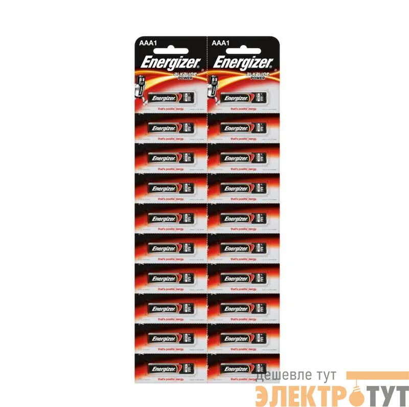 Элемент питания алкалиновый Alkaline Power LR03/286 BL20 (1/20/960) (блист.20шт) Energizer 426941