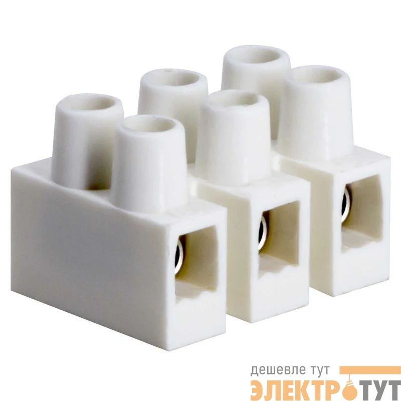Колодка клеммная 3х2.5кв.мм 24А полипропилен 450В 85град.C бел. DKC 43103PL/B