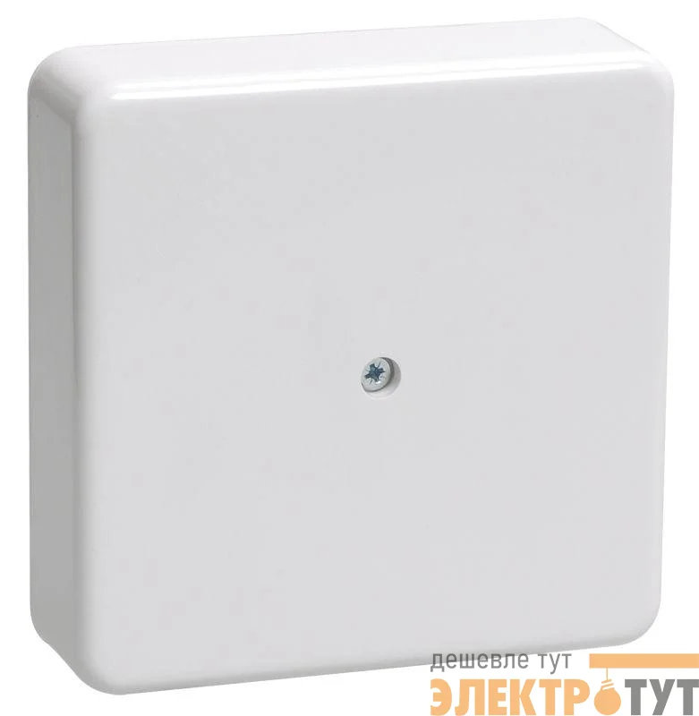 Коробка распаячная ОП 75х75х28 IP20 КМ41216-01 (6 клем. 6кв.мм) бел. IEK UKO10-075-075-028-K01