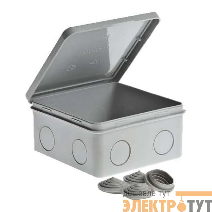 Коробка ОП Тусо распаячная 100х100х50мм откид. крышка IP54 Ruvinil 67044