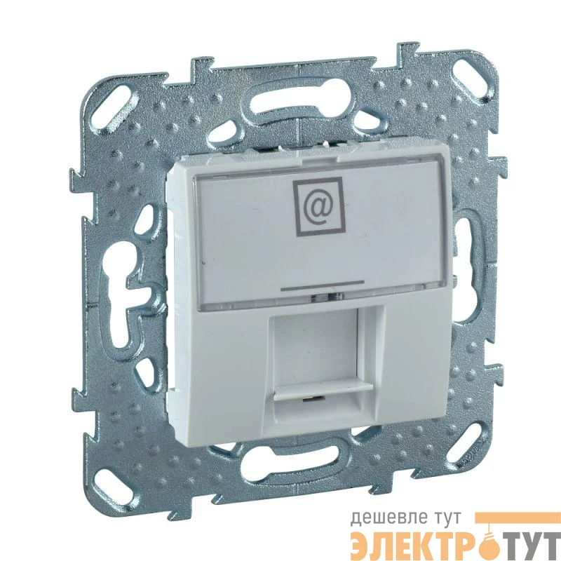 Механизм розетки комп. 1-м СП Unica RJ45 бел. SchE MGU5.421.18ZD