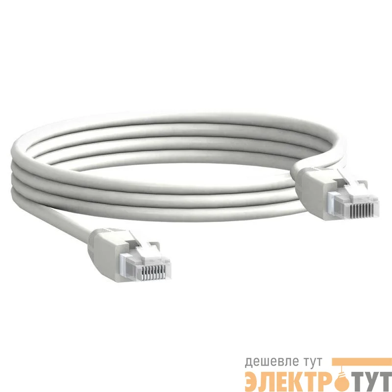 Кабель RJ45/RJ45 (вил. часть) (дл.3м) (уп.5шт) SE SPC-RJ45-3