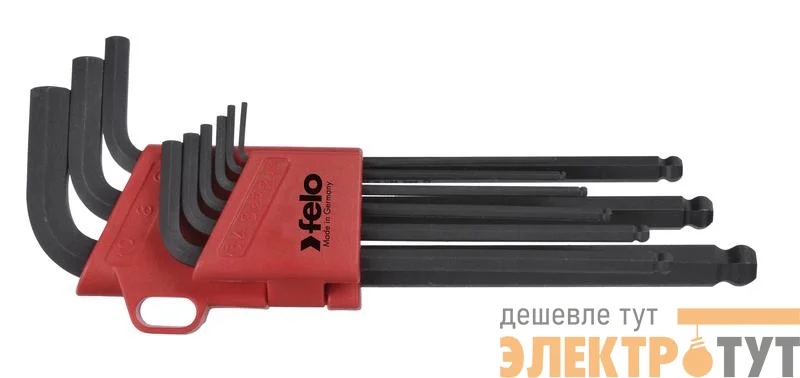 Набор шестигранных ключей с шаровым окончанием (уп.9шт) Felo 35500901