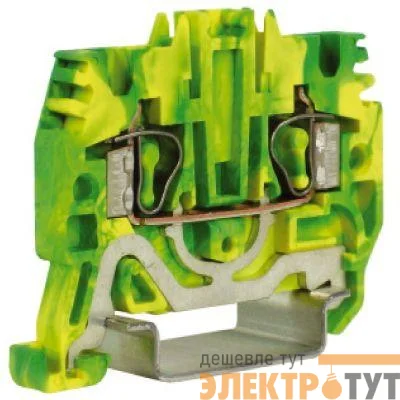 Зажим для заземления HTE.2 2.5кв.мм желт./зел. DKC ZHT500-RET