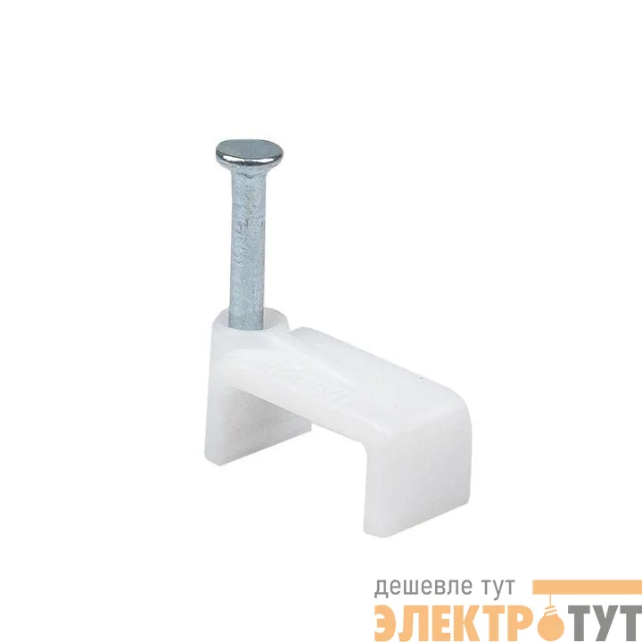 Скоба крепежная квадратная плоская 12мм (уп.50шт) EKF plcn-ss-12