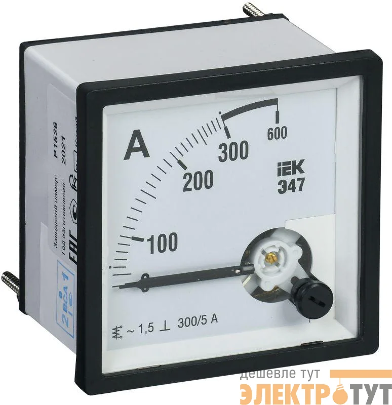 Амперметр Э47 96х96мм 300/5А кл. точн. 1.5 IEK IPA20-6-0300-E