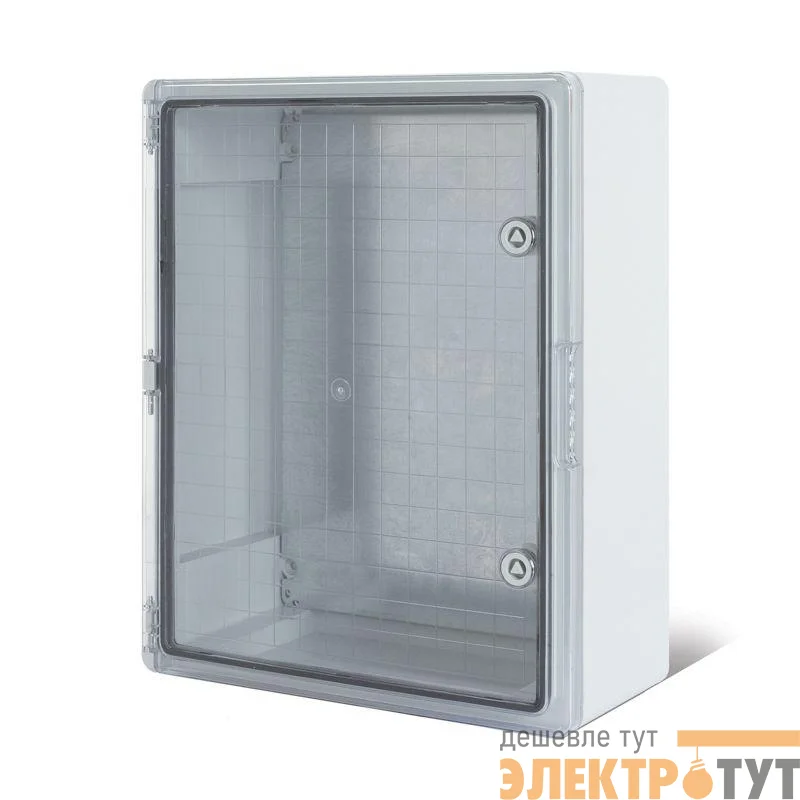 Корпус пластиковый ЩМПп 400х300х170 ABS УХЛ1 IP65 с прозр. дверцей и монтажной панелью Rexant 11-0412