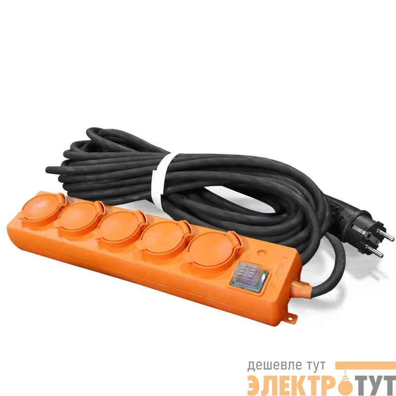Удлинитель-шнур 5х30м с заземл. 16А IP44 У10-026 КГ 3х1.5 с выкл. с индикатором сети с защ. крышкой UNIVersal 9634140
