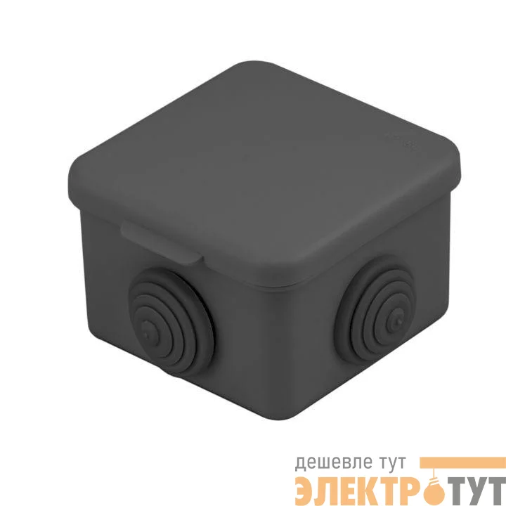 Коробка распаячная КМР-030-036 65х65х50 4 мембранных ввода черн. EKF plc-kmr2-030-036-b