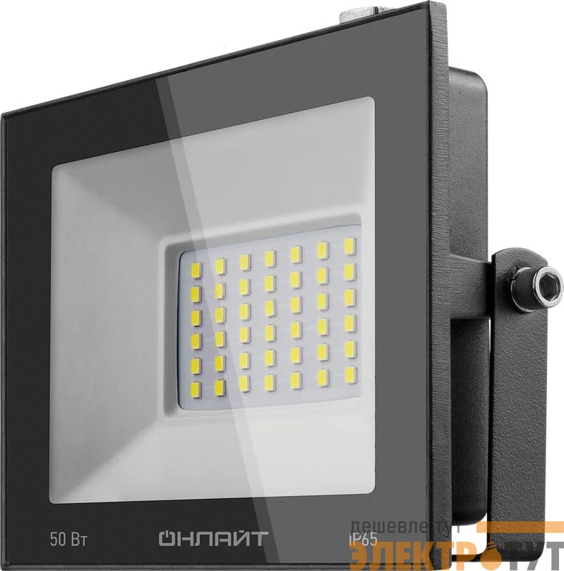 Прожектор светодиодный 71 660 OFL-50-6K-BL-IP65-LED 50Вт 6000К IP65 4000лм черн. ОНЛАЙТ 71660
