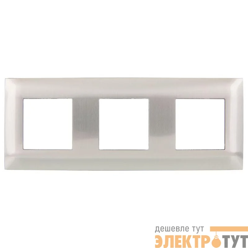 Рамка 3-м SKANDY SK-F33N металл никель IEK SK-M32-M-K50