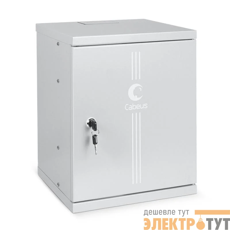 Шкаф телекоммуникационный настенный WSC-8Um 10дюйм 8U 326х300х405мм дверь метал. Cabeus 7790c