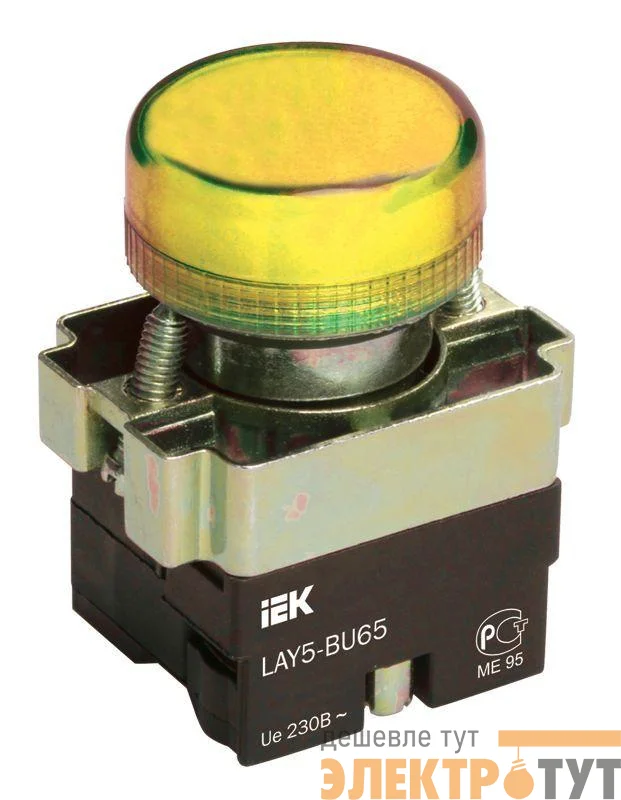 Индикатор светосигнальный LAY5-BU65 d22мм 230В желт. KARAT IEK BLS50-BU-K05