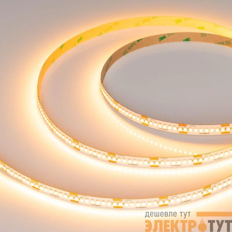 Лента светодиодная UL-A240-10mm 24V Warm 2400К 19Вт/м IP20 (уп.5м) Arlight 052600