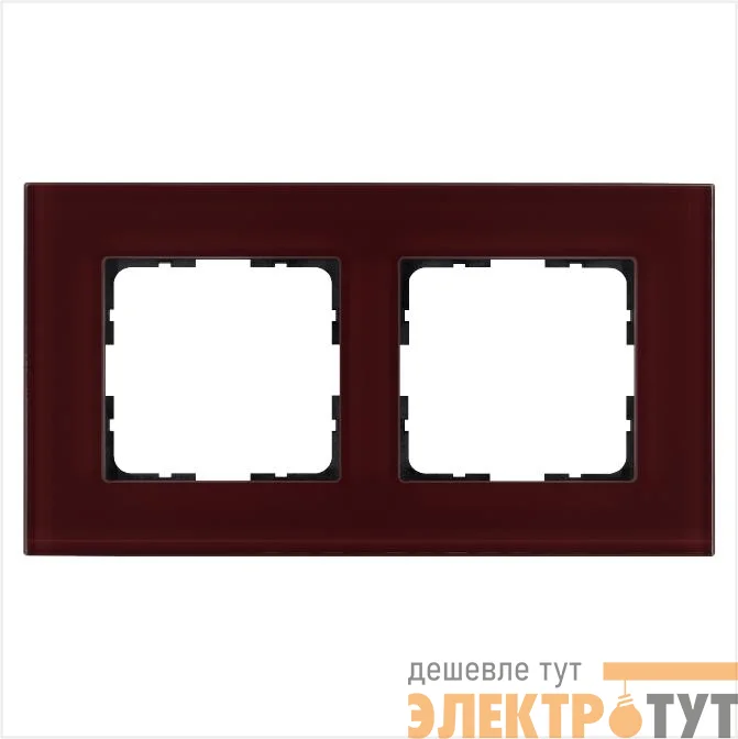 Рамка 2-м G-Glass стекло гранат. JasmartG1002GH