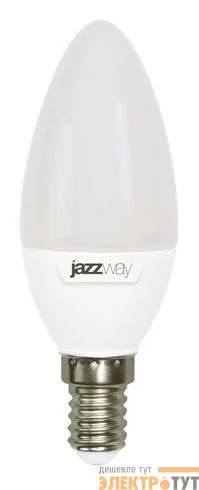 Лампа светодиодная PLED-SP 9Вт C37 свеча 5000К холод. бел. E14 820лм 230В JazzWay 2859488A