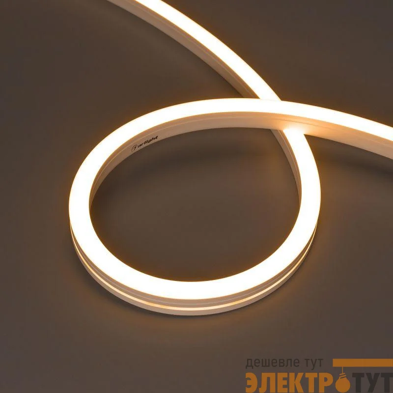 Лента светодиодная MOONLIGHT-SIDE-A140-12x17mm 24V Warm 2400К 9.6Вт/м IP67 wire x2 боков. вывод кабеля герметичная (уп.5м) Arlight 042782