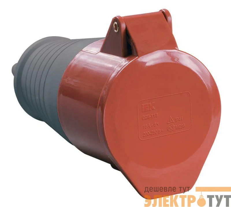 Розетка кабельная 16А 380В 3P+PE+N ССИ-215 IP44 IEK PSR22-016-5