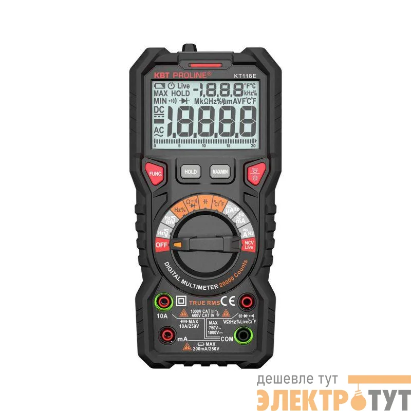 Мультиметр цифровой KT 118E PROLINE КВТ 88548