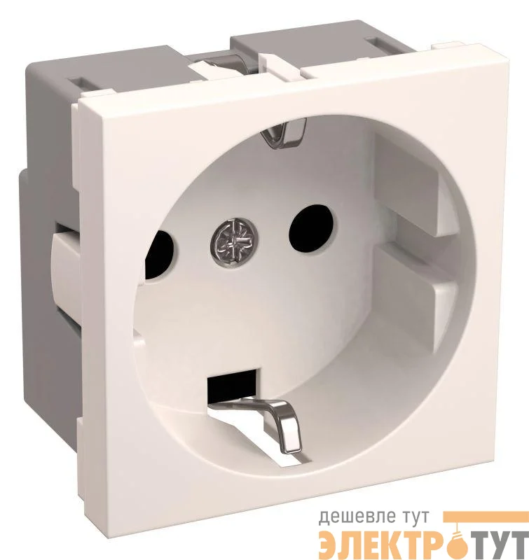 Розетка 1-м 2мод. РКС-20-30-П-К 45х45 с заземл. бел. PRIMER IEK CKK-40D-RSZB2-K01-K