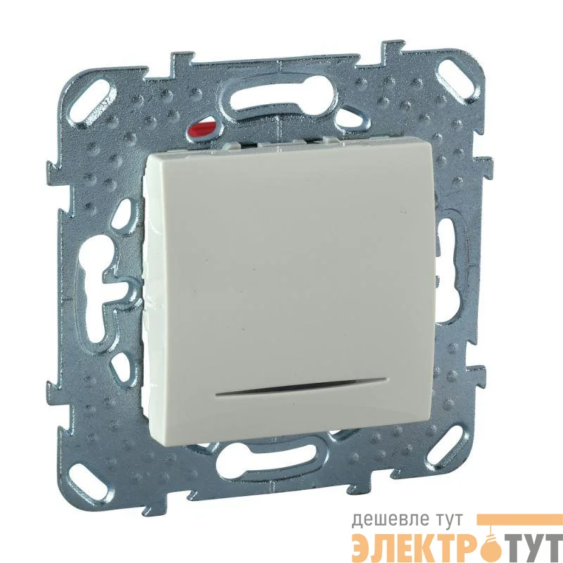 Механизм выключателя 1-кл. СП UNICA 10А IP20 с индик. беж. SchE MGU5.201.25NZD