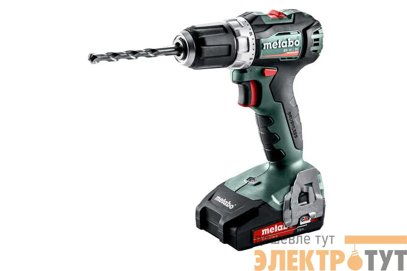 Дрель-шуруповерт аккумуляторная BS 18 L BL 2х2.0 LiIon кейс Metabo 602326500