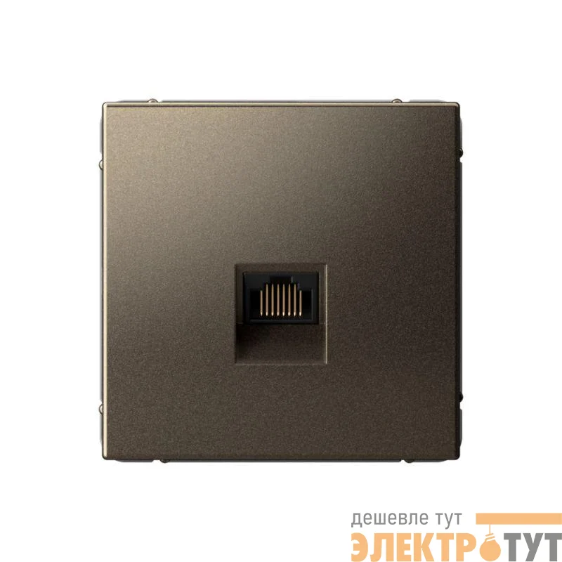 Розетка компьютерная ArtGallery RJ45 кат.5E механизм мокко SE GAL000683