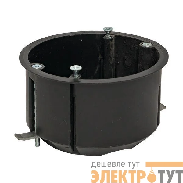 Коробка установочная КМП-020-009 для полых стен 80х45 полипропилен метал. лапки IP30 черн. EKF plc-kmp-020-009